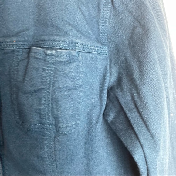 Chico’s Aqua Blue Embroidered Denim Jacket Size 1 - Picture 5 of 11